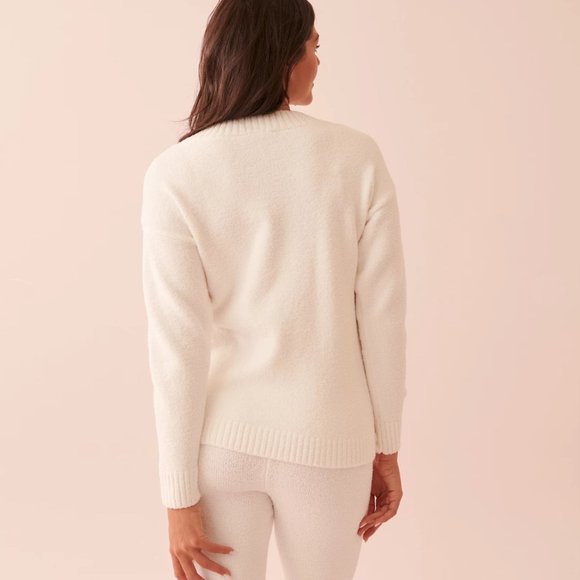 Ivory Chenille Sweater - NWOT La Vie en Rose - Picture 4 of 11